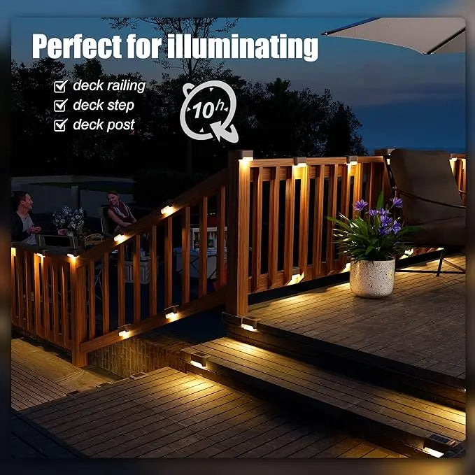 Step Lights Solar Dusk-to-Dawn Weather-Resistant Set of 4