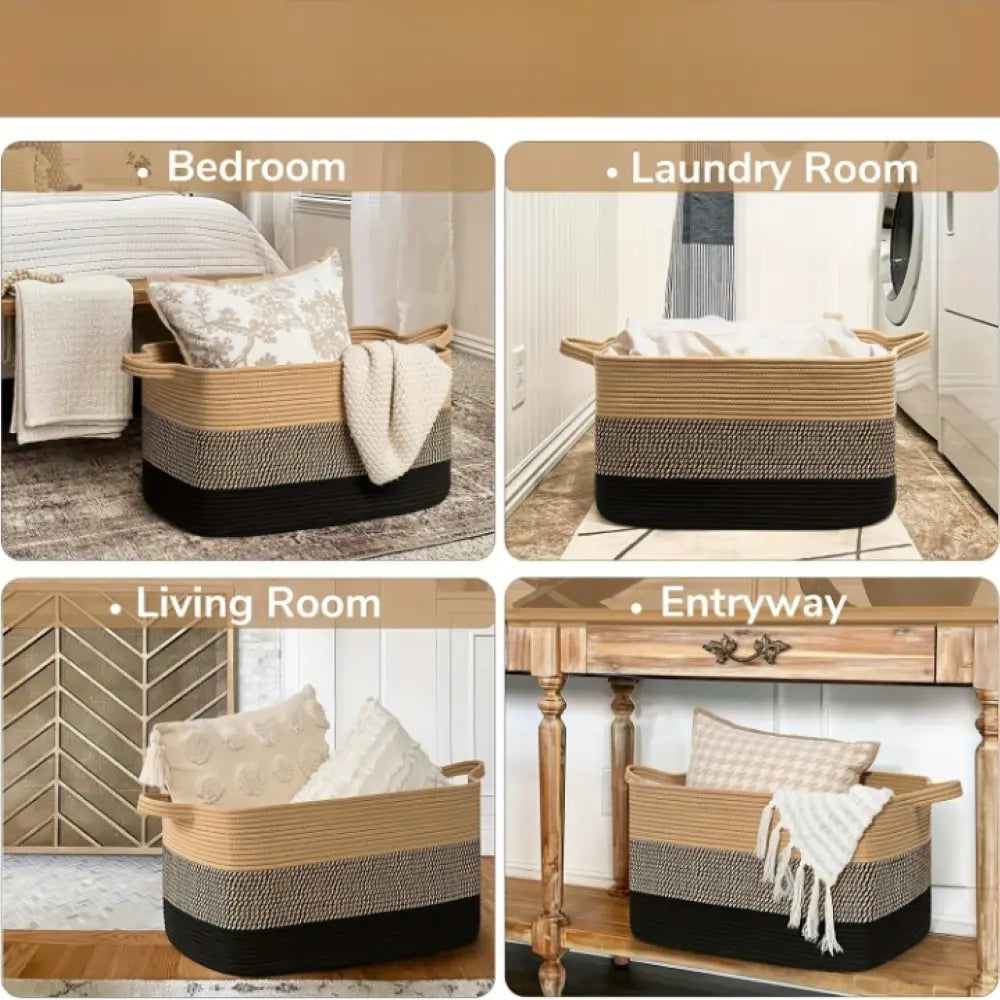Storage Basket Foldable & Portable Washable Polyester 55 L