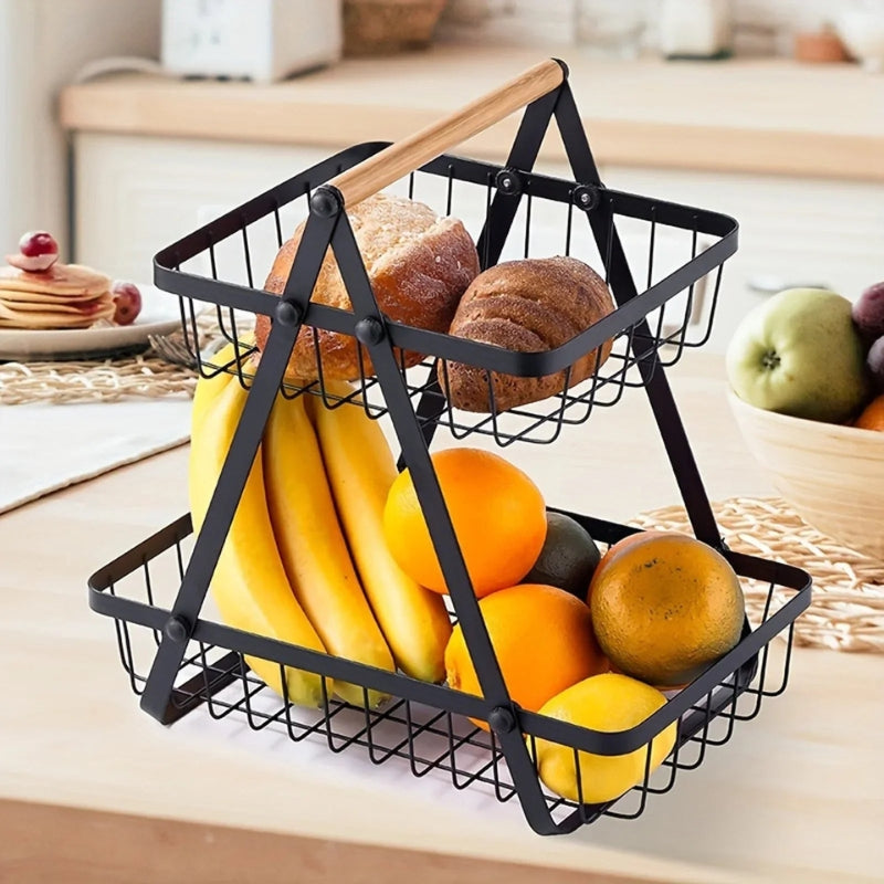 Storage Basket Iron Removable Bead Trim & Carry Handle