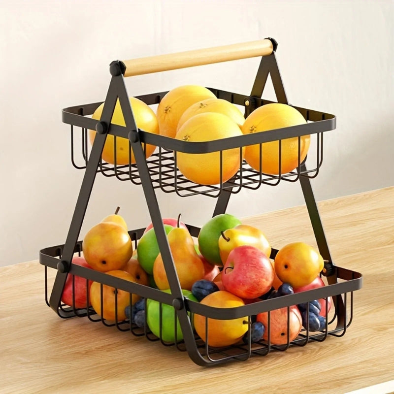 Storage Basket Iron Removable Bead Trim & Carry Handle