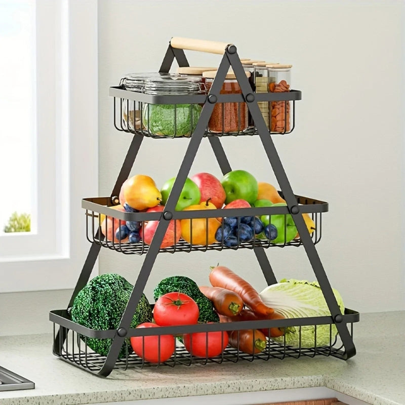 Storage Basket Iron Removable Bead Trim & Carry Handle