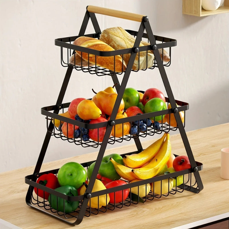 Storage Basket Iron Removable Bead Trim & Carry Handle