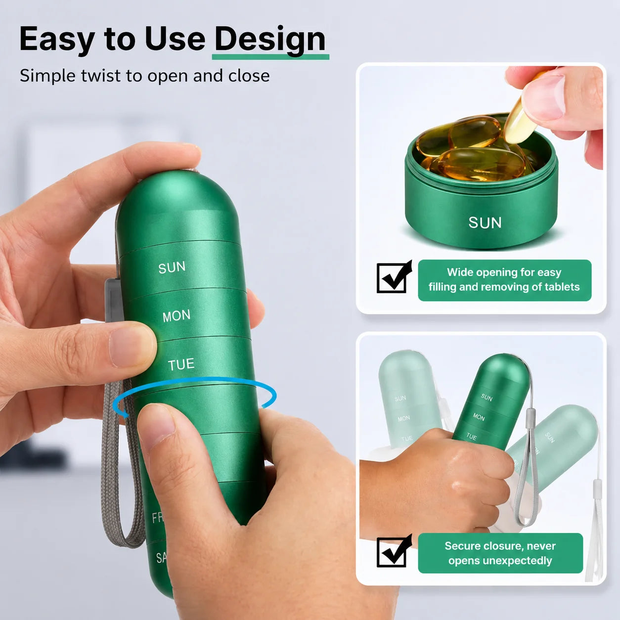 Storage Box Aluminum Alloy Seven Compartments & Silicone Seal