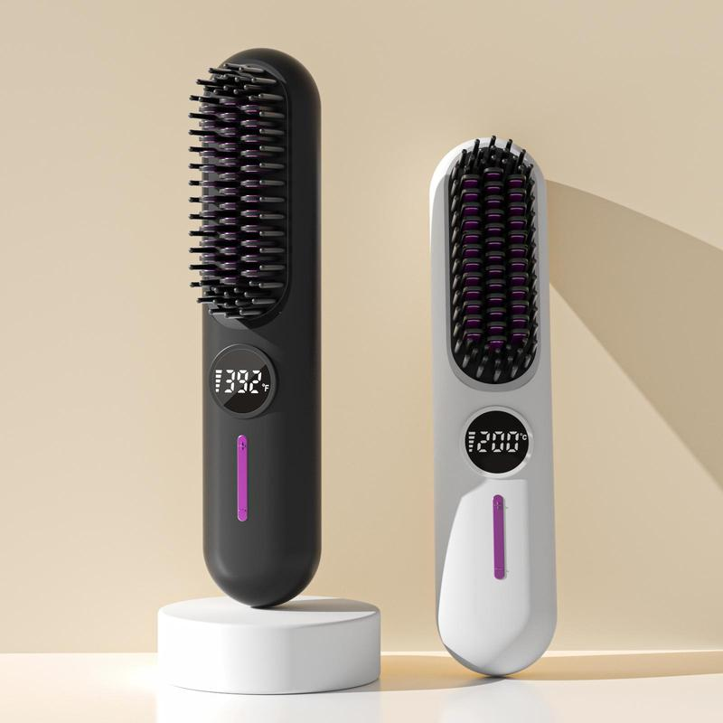 Straightening Brush Cordless Ceramic LED Display