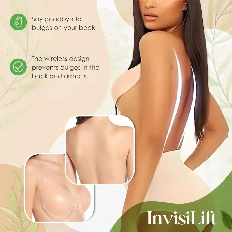 Strapless Adhesive Bra Invisible Lift Skin-Friendly Silicone & Reusable