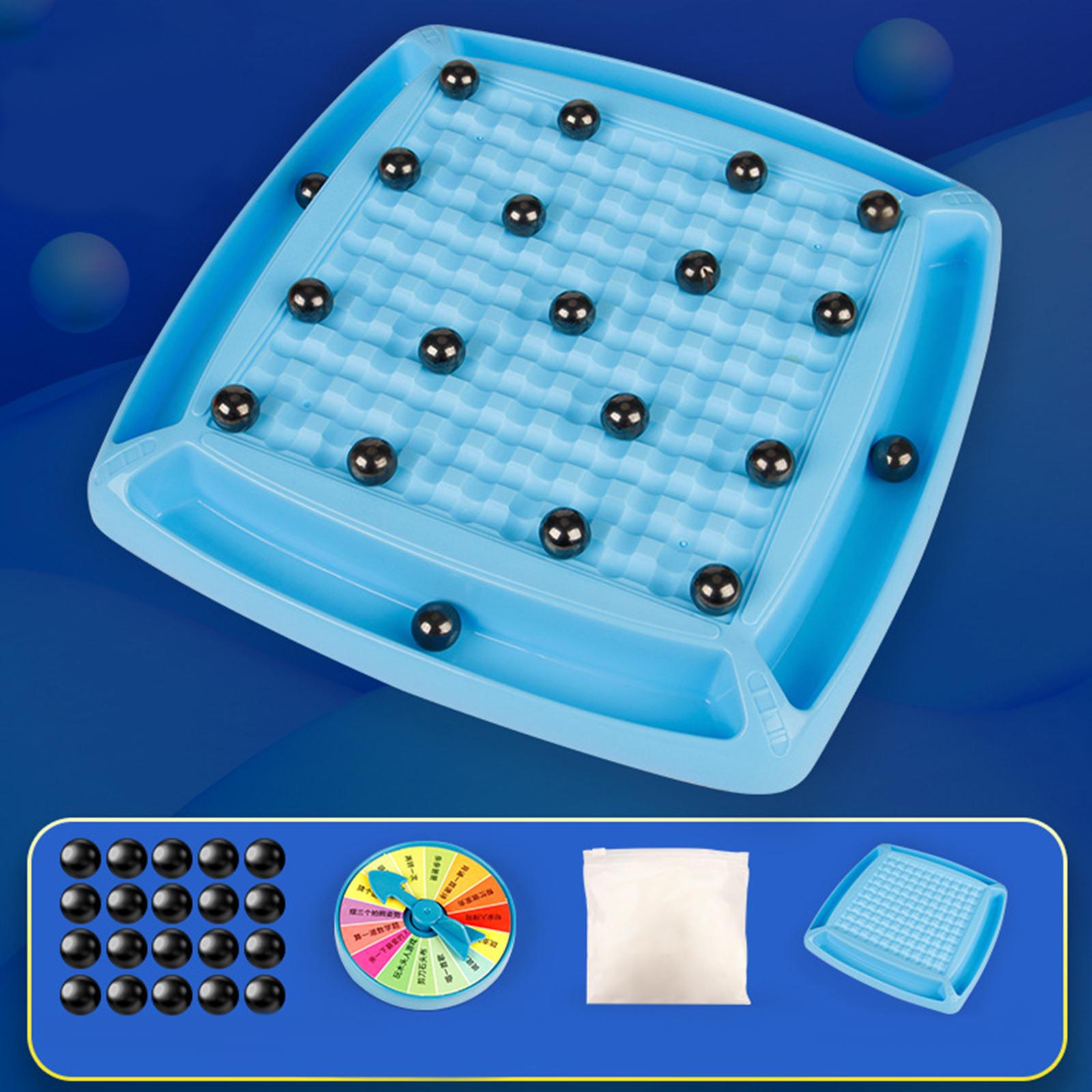 Strategy Board Game Magnetic Gameplay Compact 20 Black Balls
