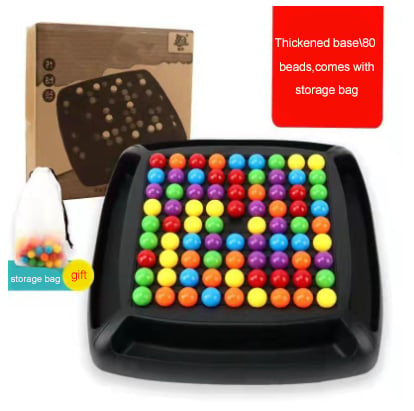 Strategy Game Colorful Marbles Durable Plastic & Storage Grooves