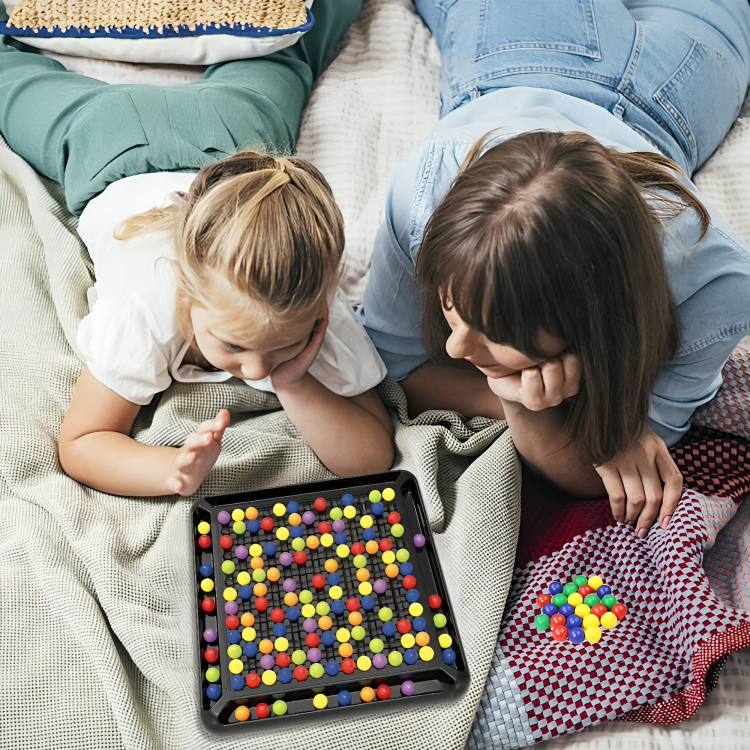Strategy Game Two-Player Color-Matching With Storage Bag