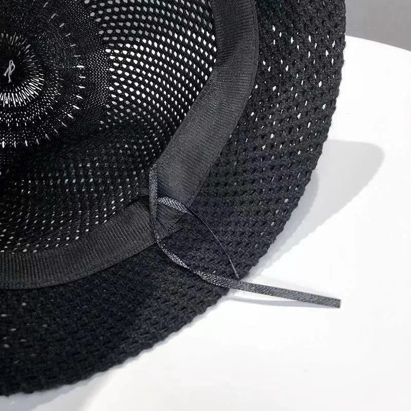 Straw Sun Hat Wide Brim UV Protection Adjustable Band