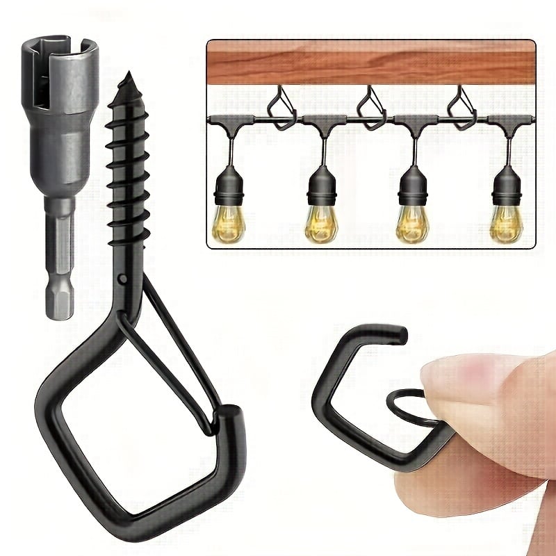 String Light Hooks Stainless Steel Safety Lock