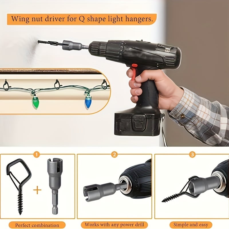 String Light Hooks Stainless Steel Safety Lock