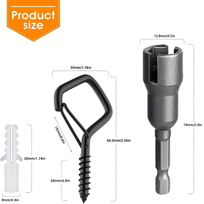 String Light Hooks Stainless Steel Safety Lock
