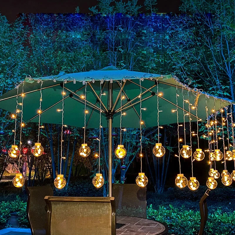 String Lights Solar-Powered Waterproof Warm Vintage Bulbs