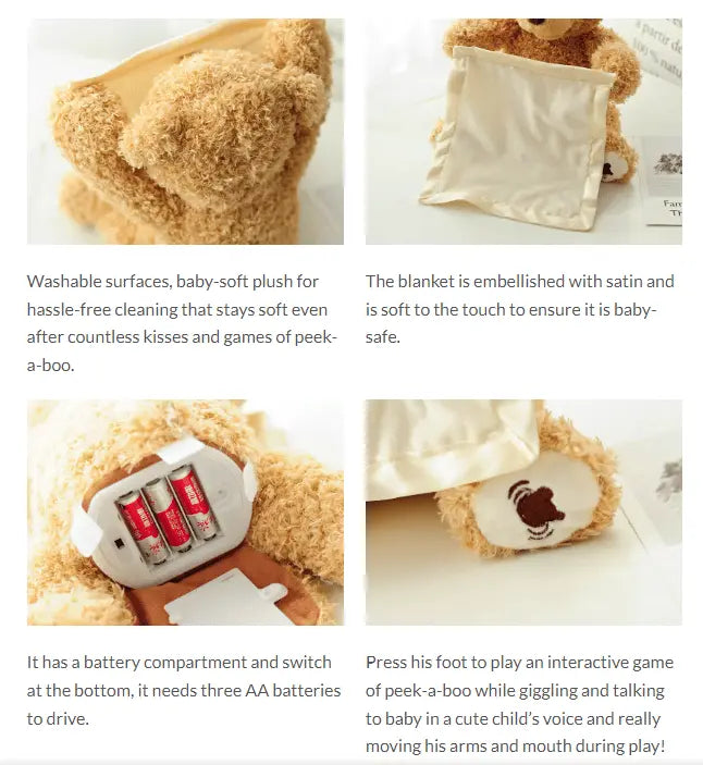 Stuffed Animal Speaks Six Phrases Moves Arms & Mouth