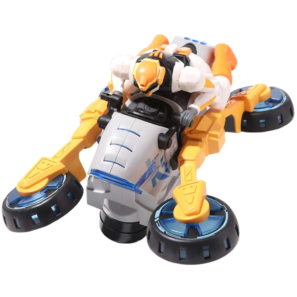 Stunt Bike Transforming To Action Figure Battery-Powered Indoor & Outdoor