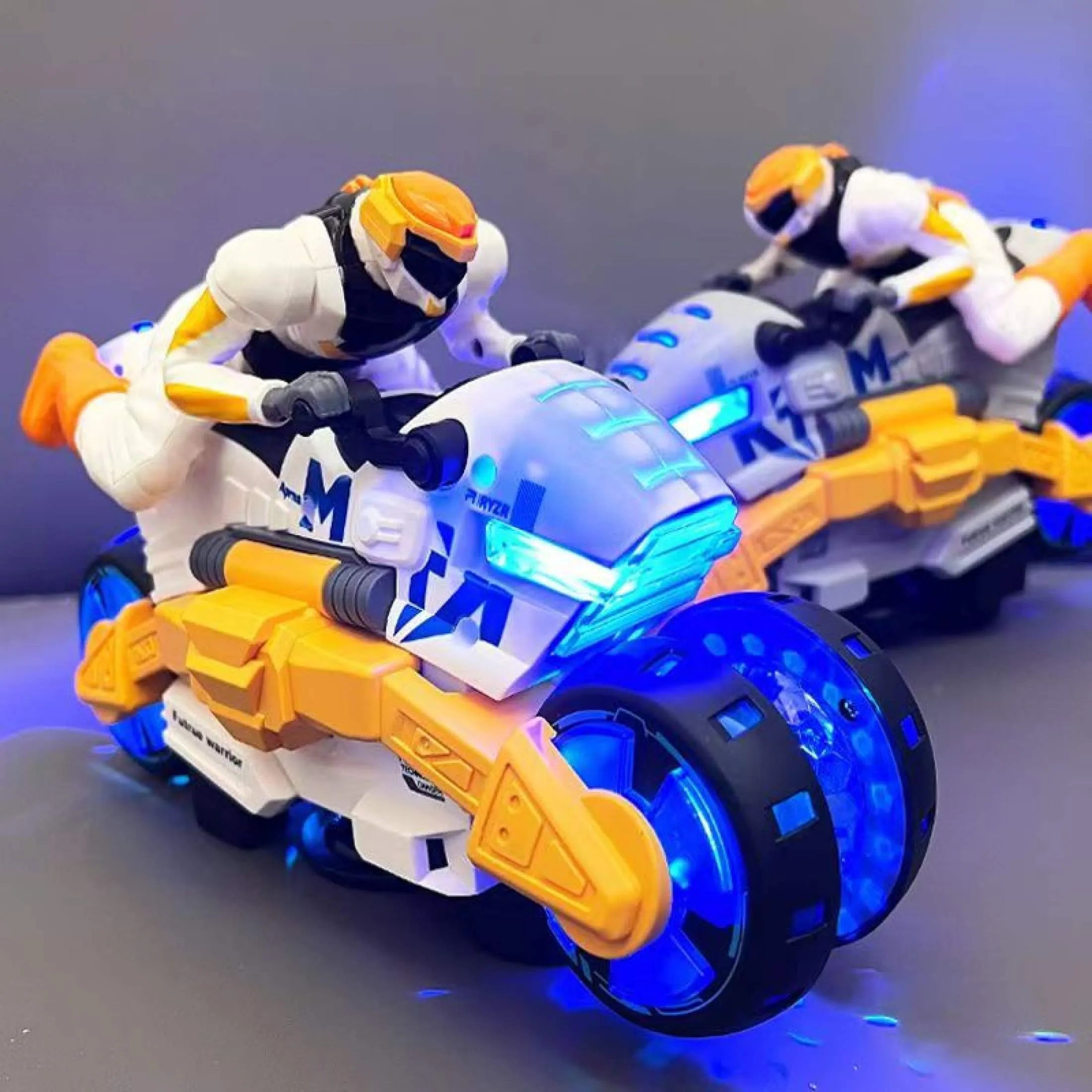 Stunt Bike Transforming To Action Figure Battery-Powered Indoor & Outdoor