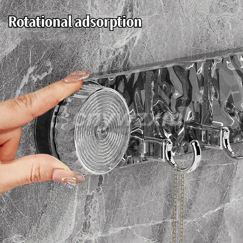Suction Cup Hook Rack Five Hooks Drill-Free Mounting