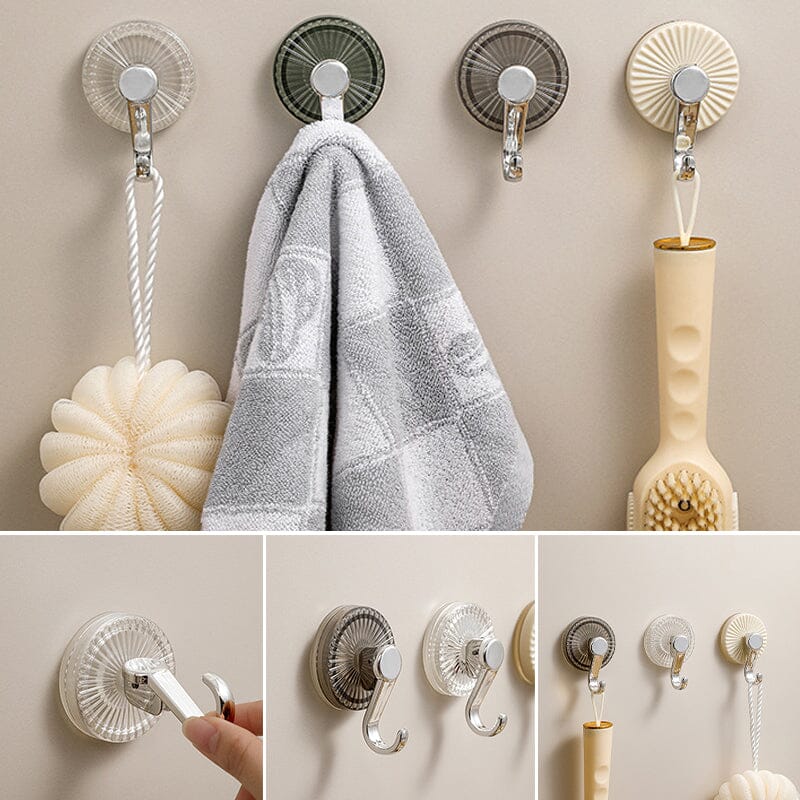 Suction Cup Hooks No-Drill Strong Waterproof Suction