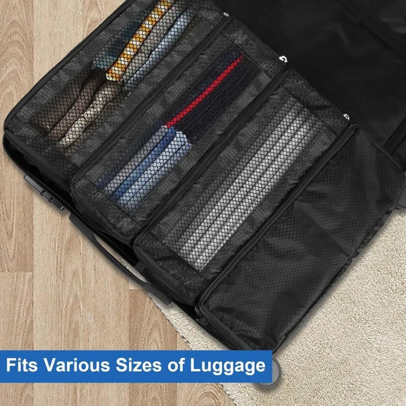 Suitcase Organizer Four Compartments Foldable Hanging Hooks