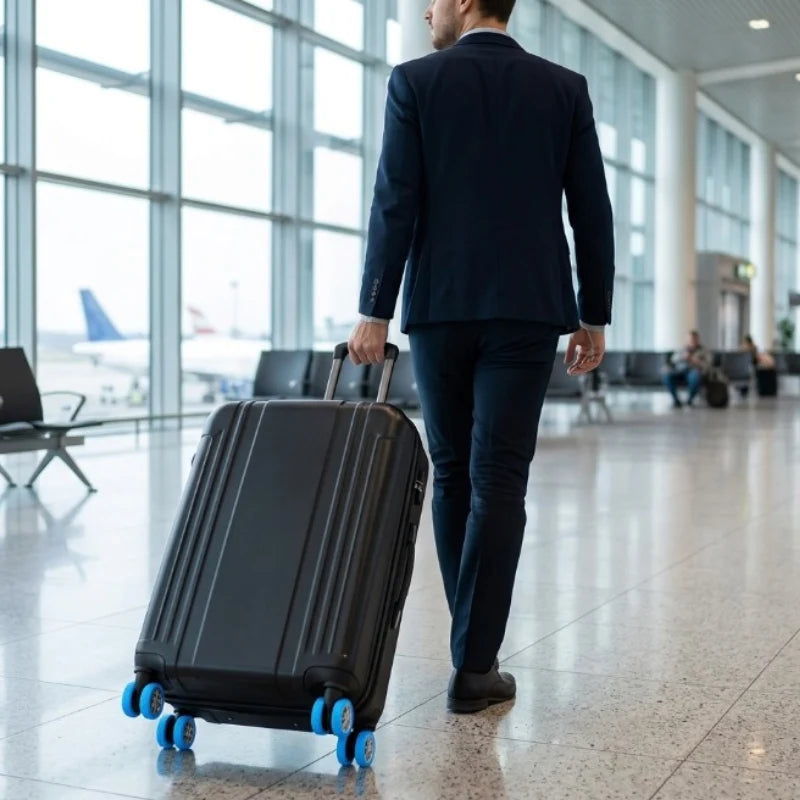 Suitcase Wheel Covers Silicone Noise-Reducing Washable & Reusable
