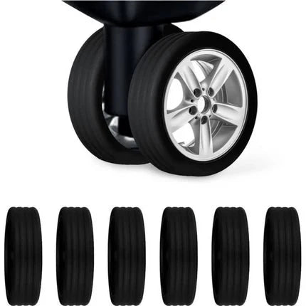Suitcase Wheel Covers Silicone Noise-Reducing Washable & Reusable