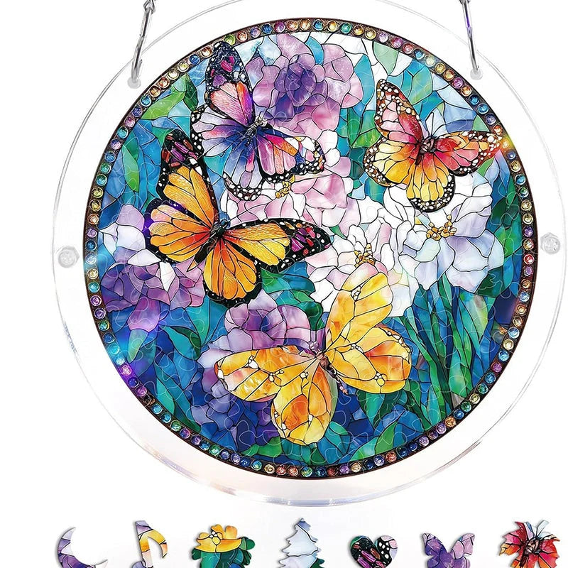Sun Catcher Mosaic Stained Glass Shatterproof Acrylic & UV-Resistant