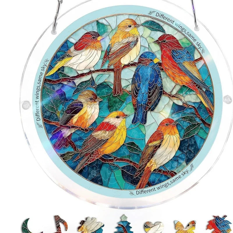 Sun Catcher Mosaic Stained Glass Shatterproof Acrylic & UV-Resistant