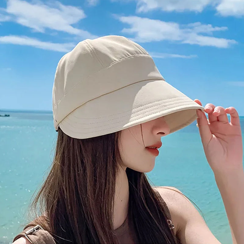 Sun Hat Foldable Wide Brim Water-Repellent Cotton