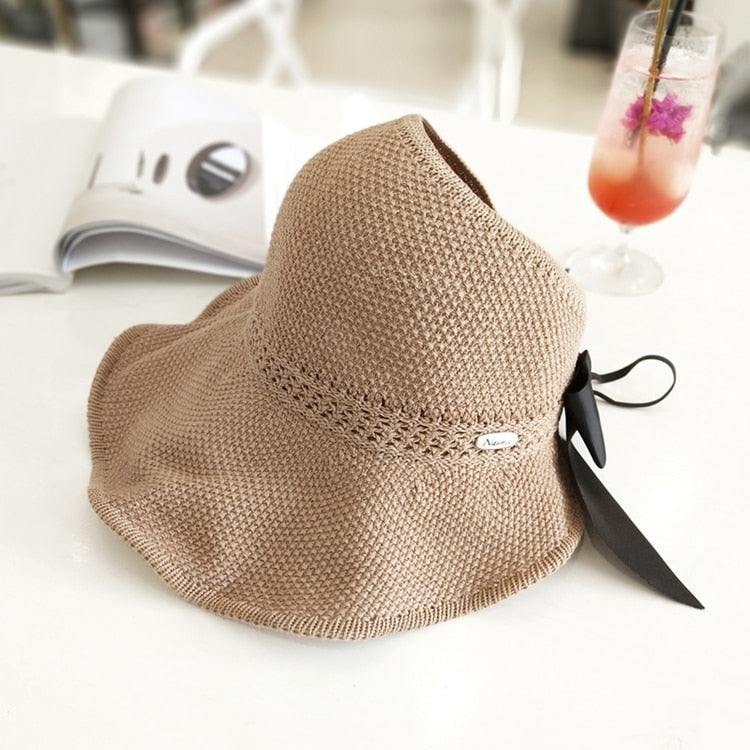 Sun Hat UV Protection Ponytail Opening Rollable