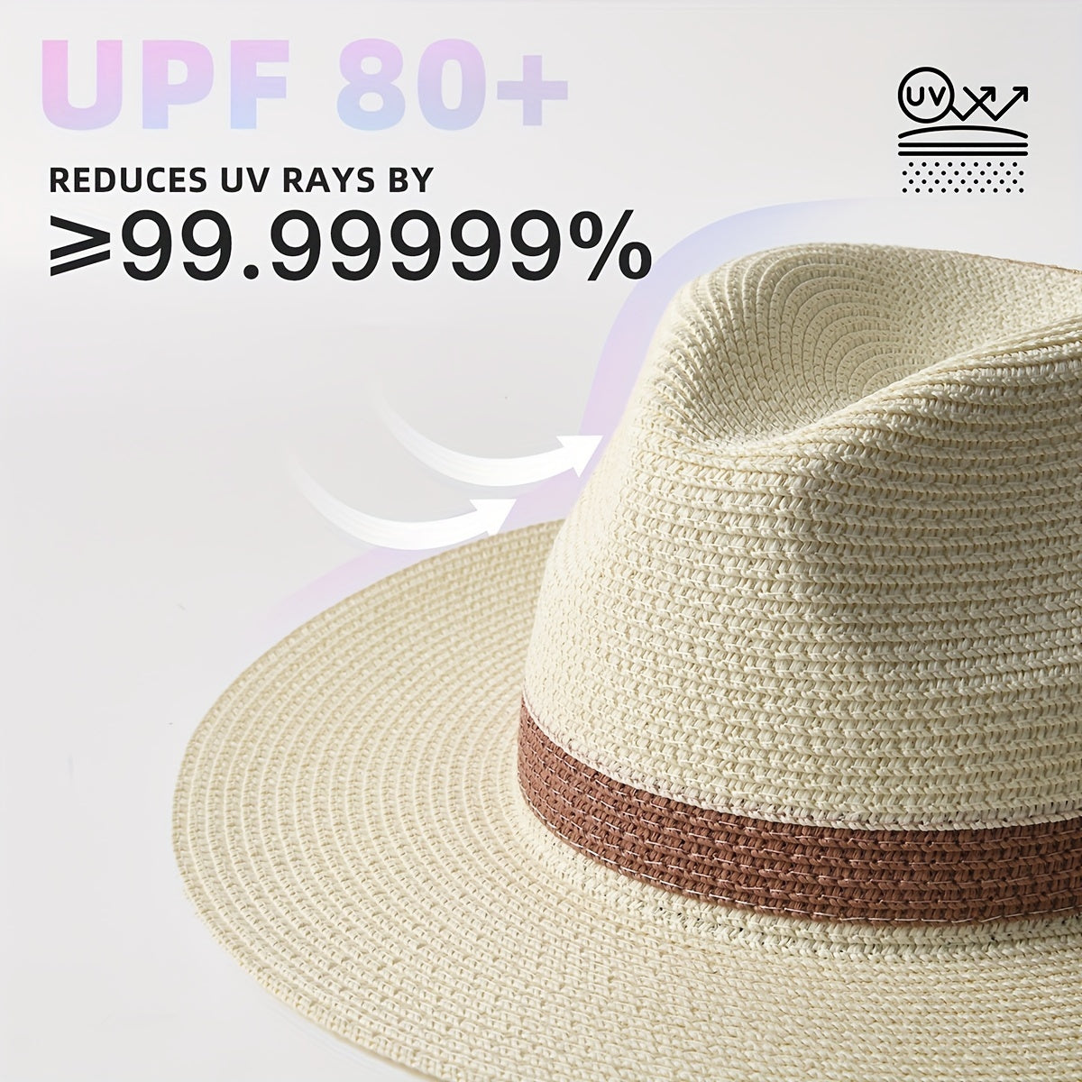 Sun Hat Wide Brim Breathable Paper Fiber UV Protection