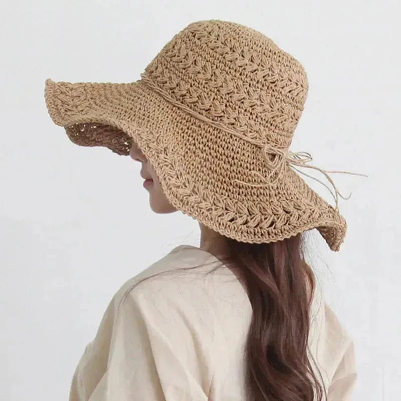 Sun Hat Wide Brim Breathable Straw