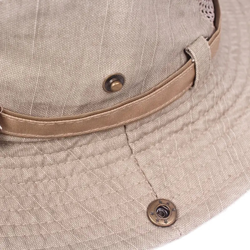 Sun Hat Wide Brim Mesh Ventilation Adjustable Chin Strap