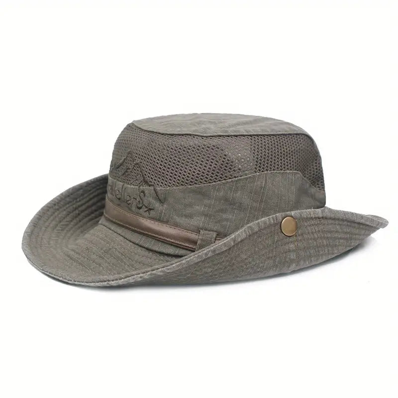 Sun Hat Wide Brim Mesh Ventilation Adjustable Chin Strap