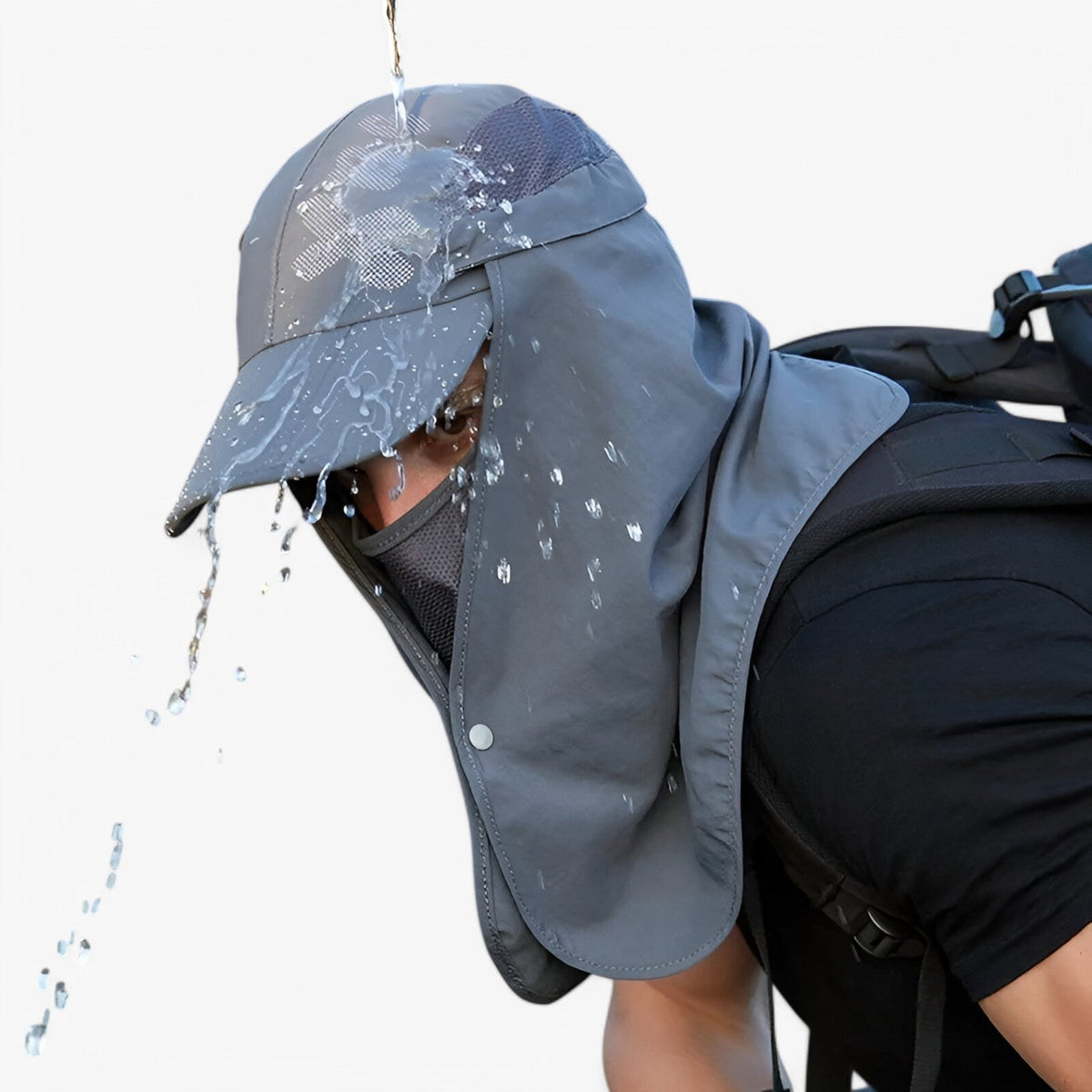 Sun Hat Wide Brim UV Protection Detachable Neck Flap