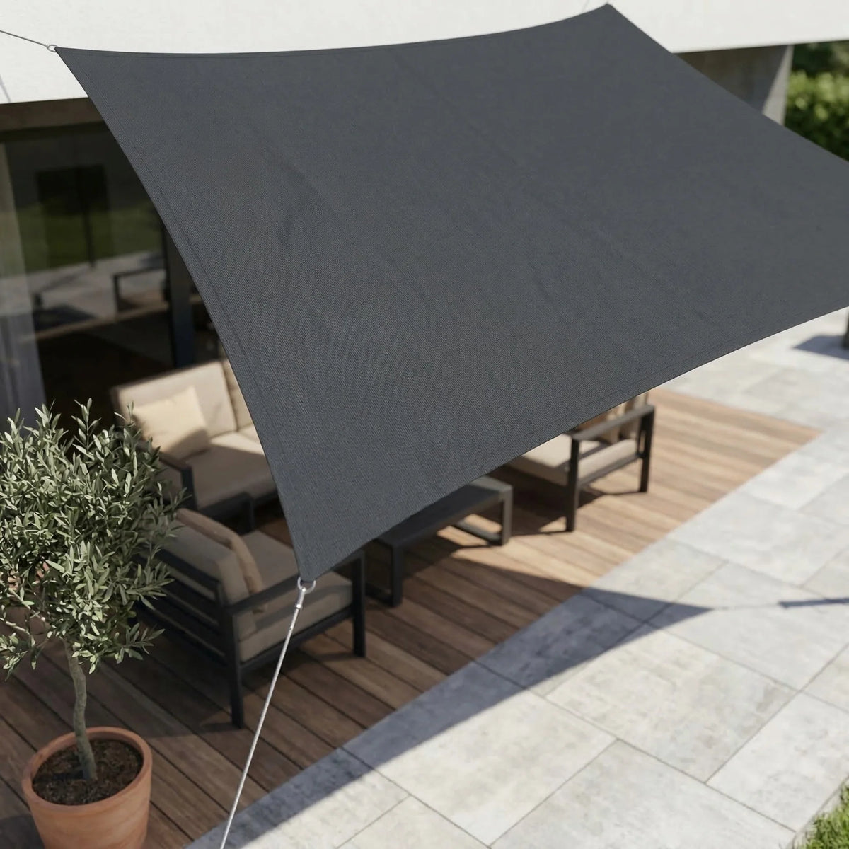 Sun Sail Rectangular Waterproof Polyester UV Protection