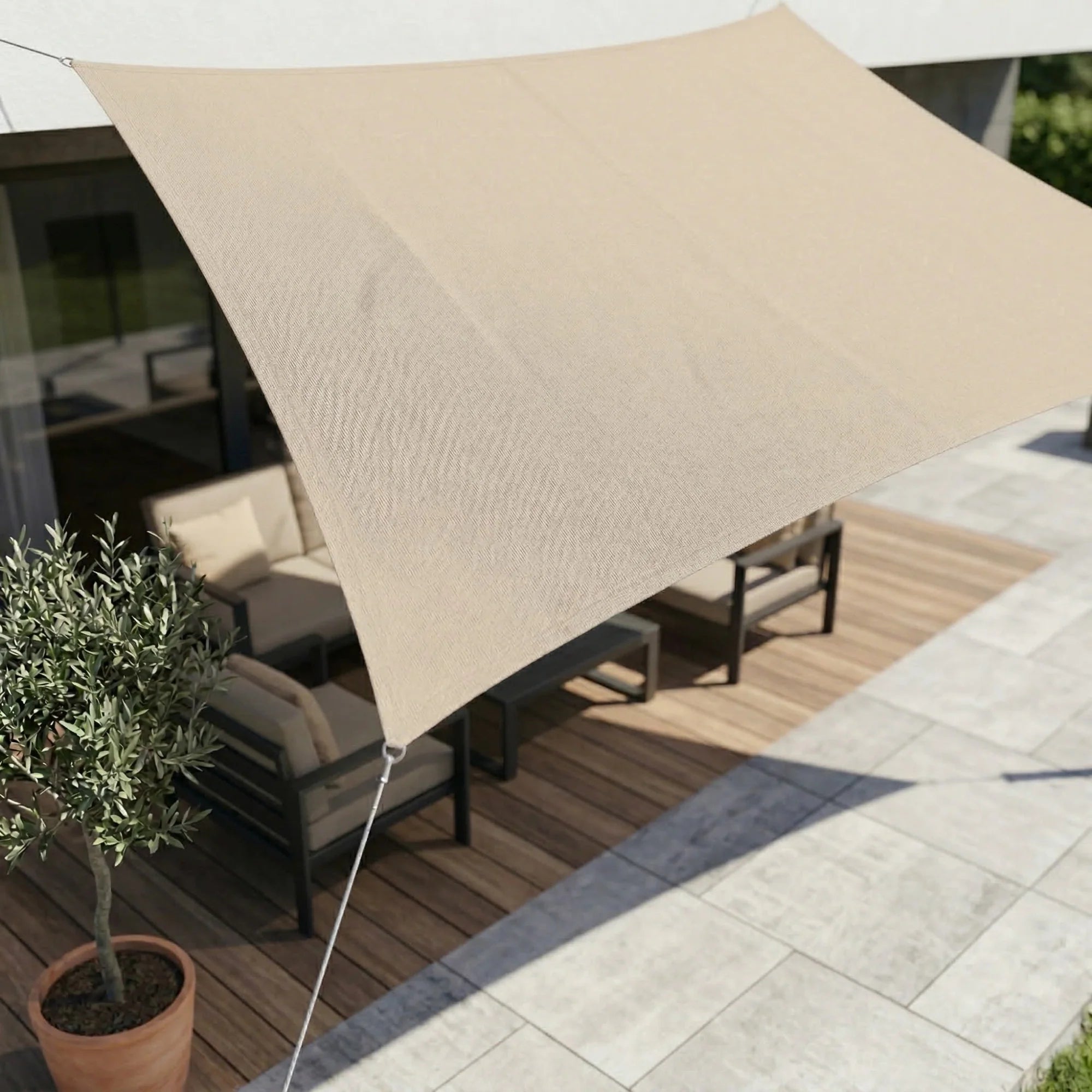 Sun Sail Rectangular Waterproof Polyester UV Protection