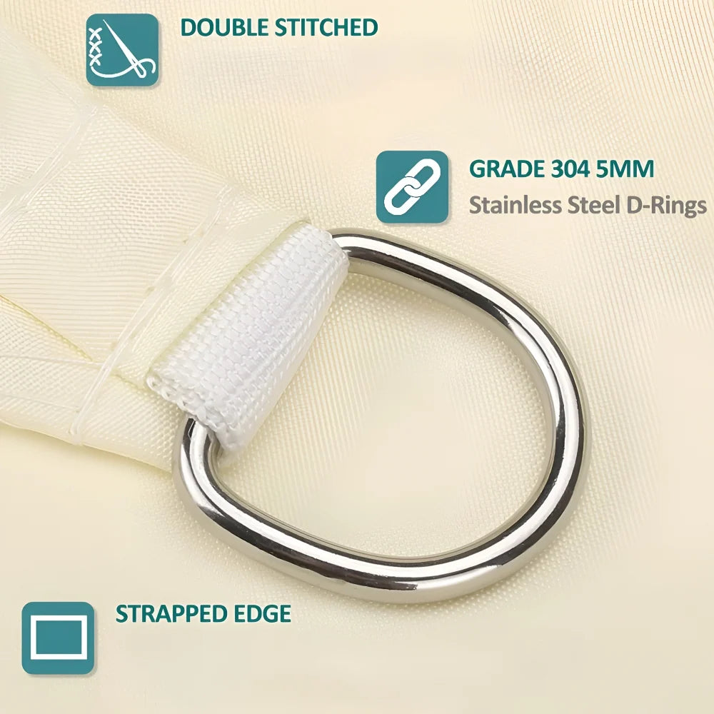 Sun Sail Rectangular Waterproof Polyester UV Protection