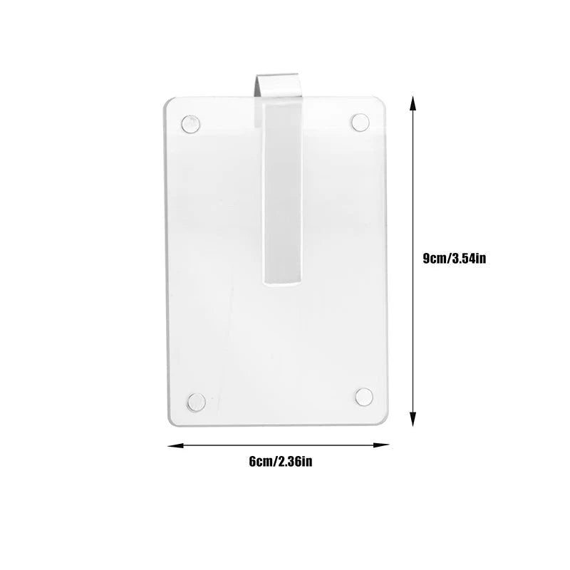 Sun Visor Photo Clip Universal Fit Crystal-Clear Acrylic