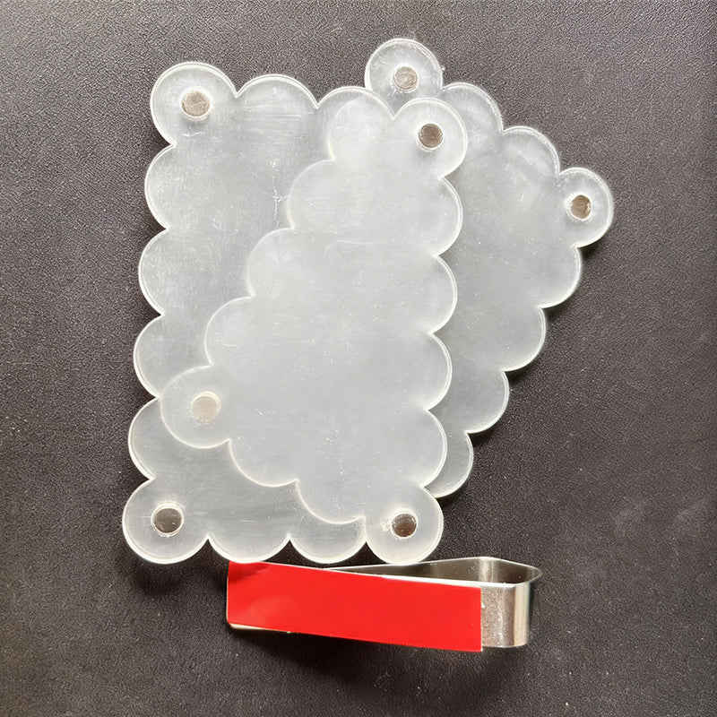 Sun Visor Photo Clip Universal Fit Crystal-Clear Acrylic