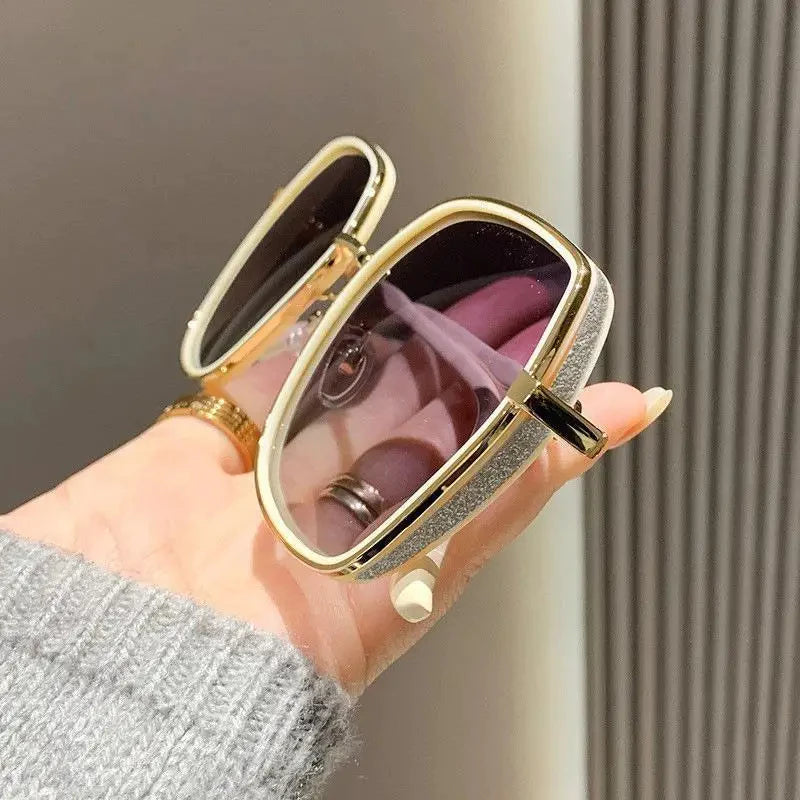 Sunglasses Oversized 100% UV Protection Lightweight Metal Frame