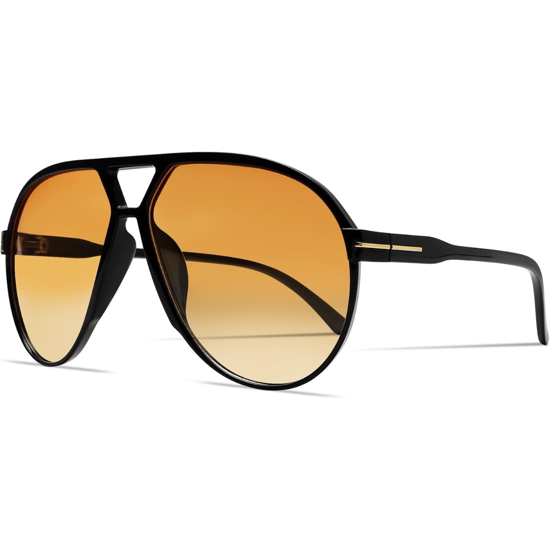 Sunglasses Oversized Aviator UV400 Lightweight & Adjustable Fit