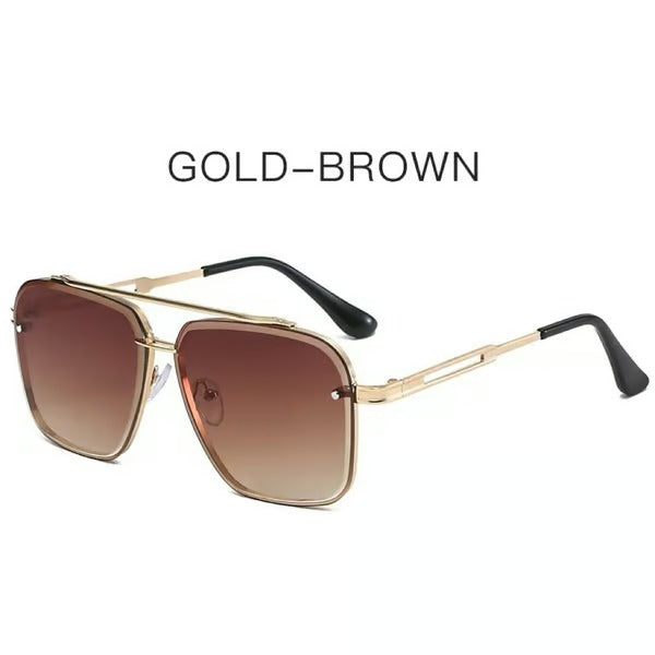 Sunglasses Oversized Retro Metal UV400 Protection