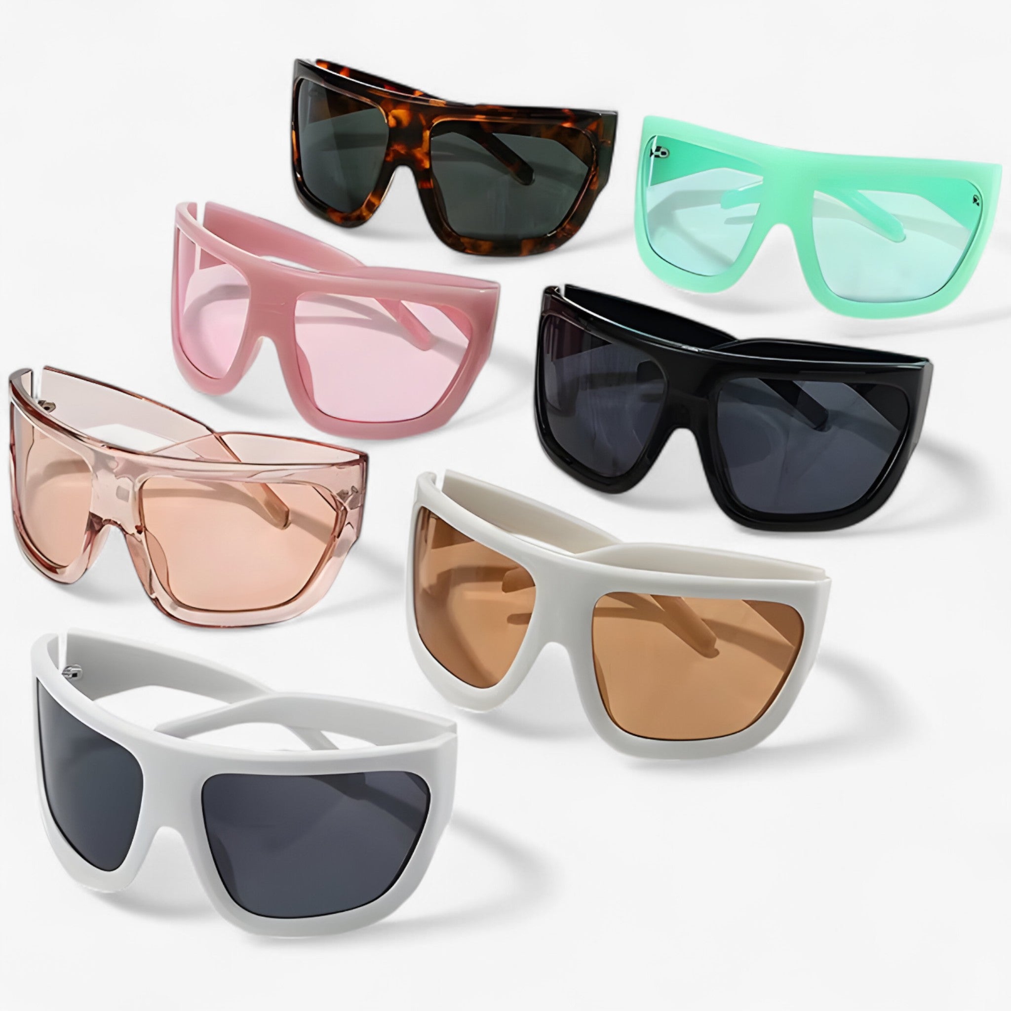 Sunglasses Oversized Wrap-Around UV400 Anti-Reflective