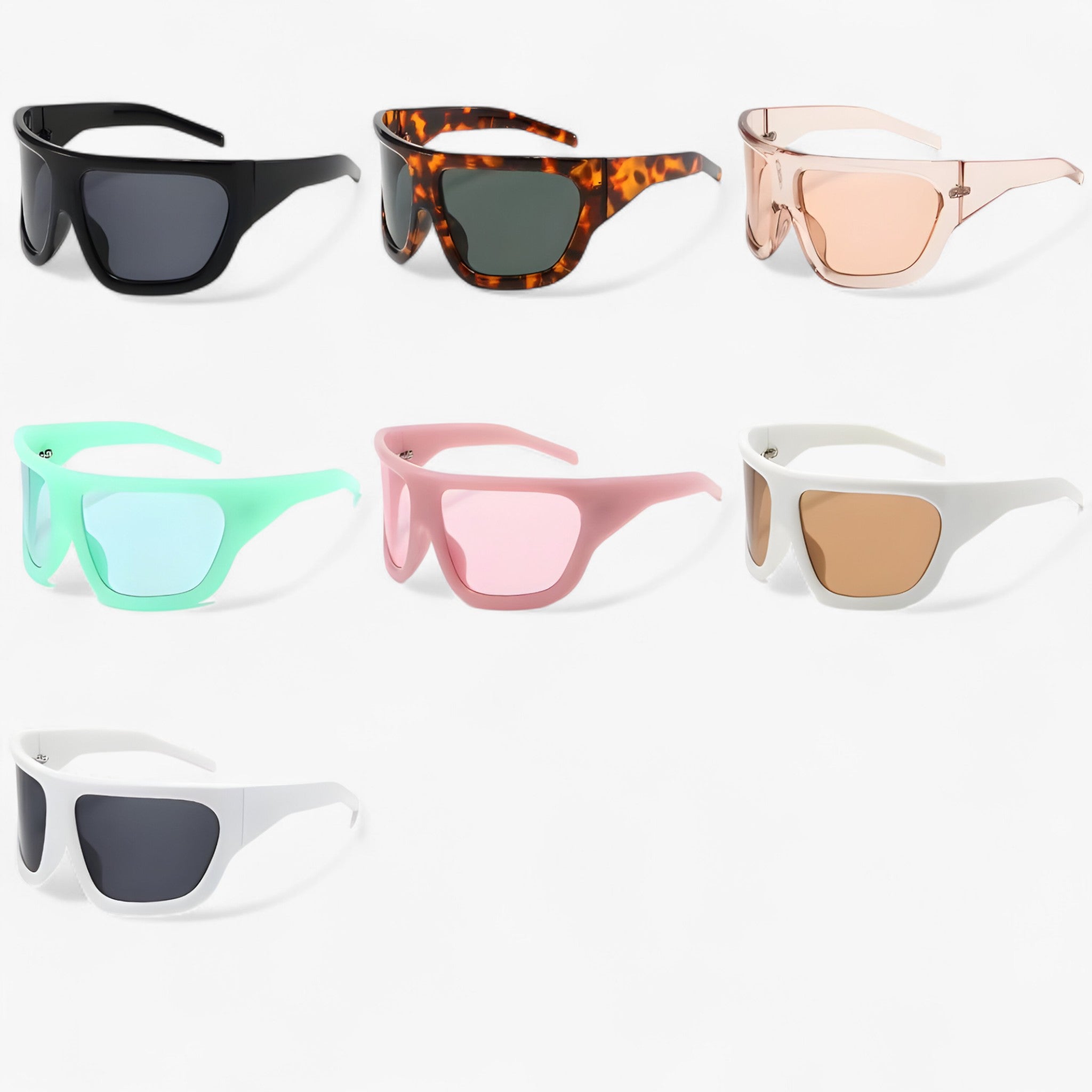 Sunglasses Oversized Wrap-Around UV400 Anti-Reflective