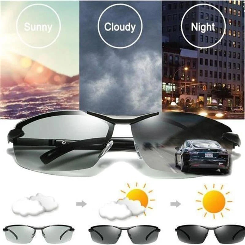 Sunglasses Photochromic & Polarized UV400 Ultralight Aluminum Frame