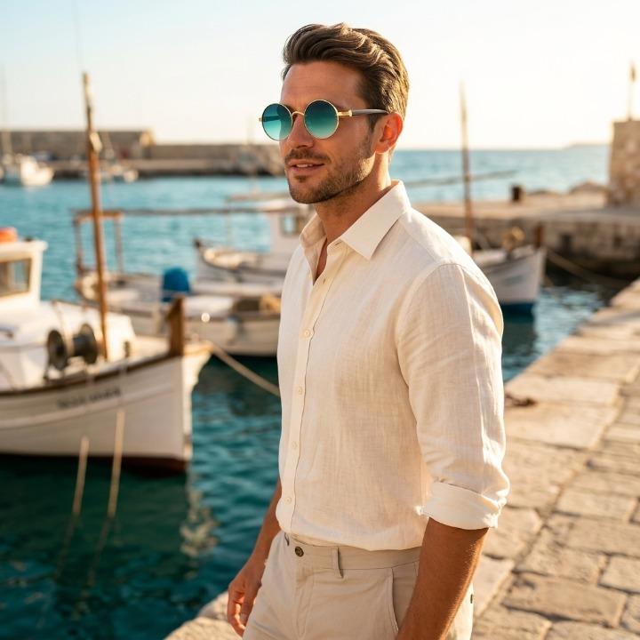 Sunglasses Retro Round UV400 Lightweight Metal Frame