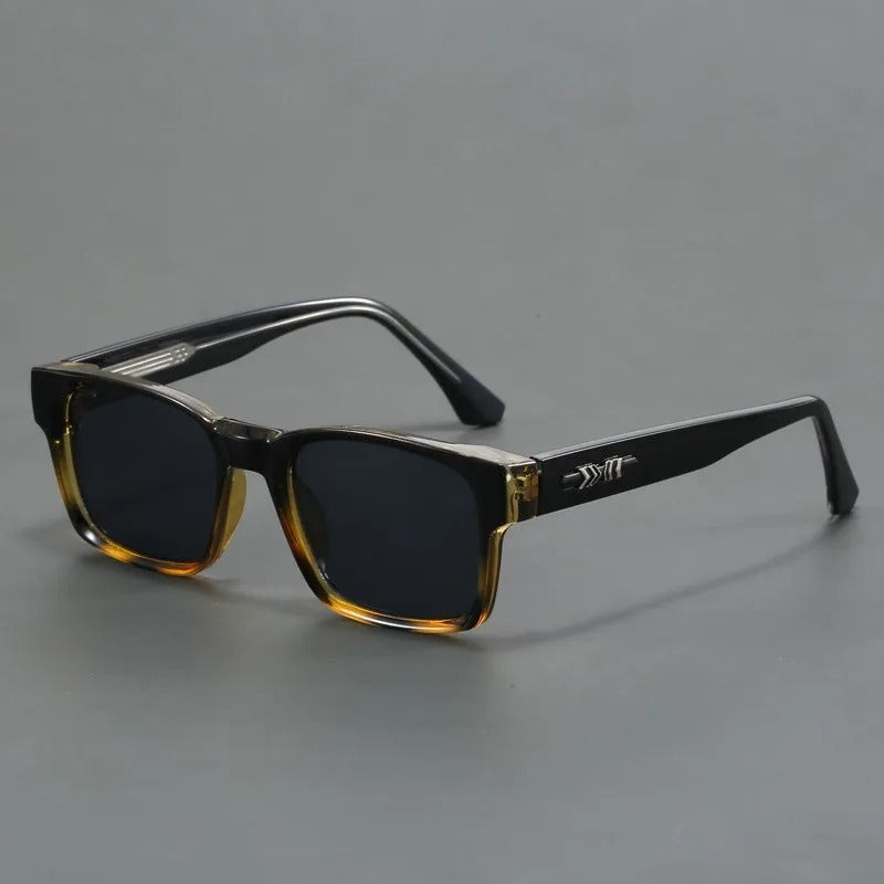 Sunglasses Retro Square Frame UV400 Protection & Scratch-Resistant Lenses