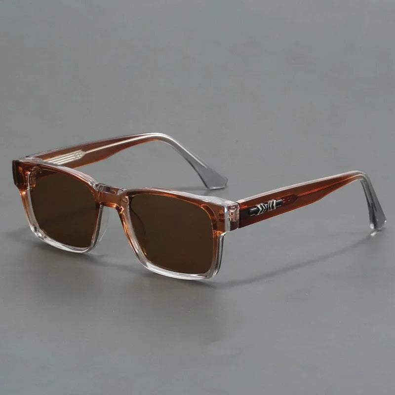 Sunglasses Retro Square Frame UV400 Protection & Scratch-Resistant Lenses