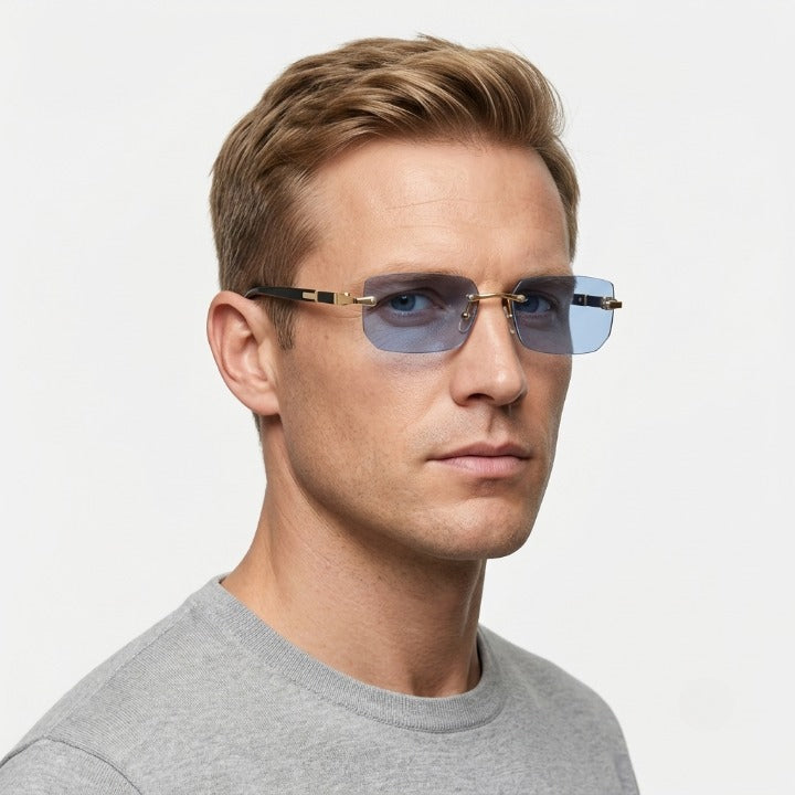 Sunglasses Rimless Rectangular UV400 Lightweight