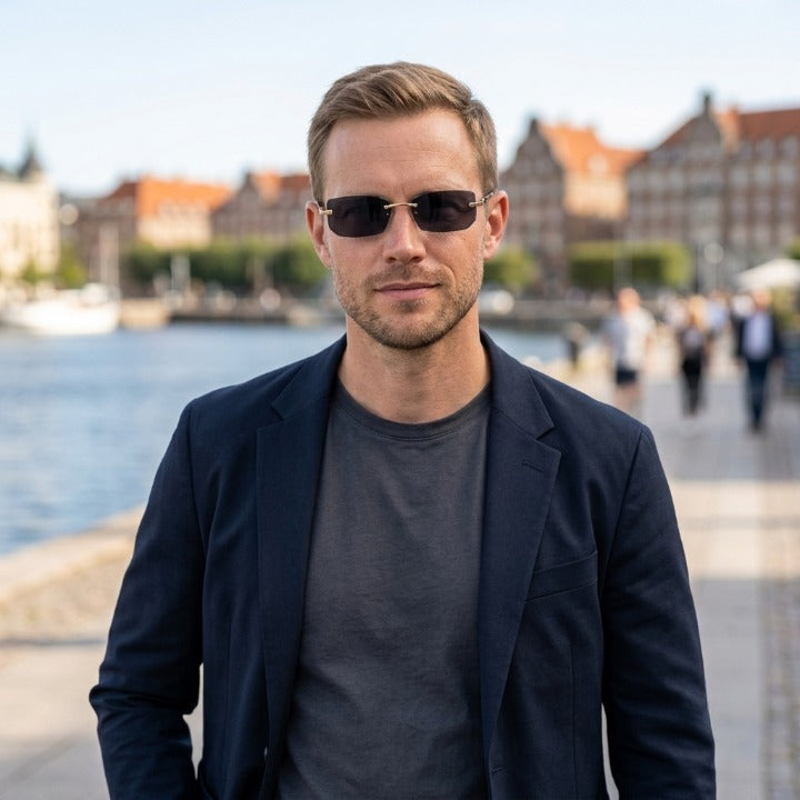 Sunglasses Rimless Rectangular UV400 Lightweight